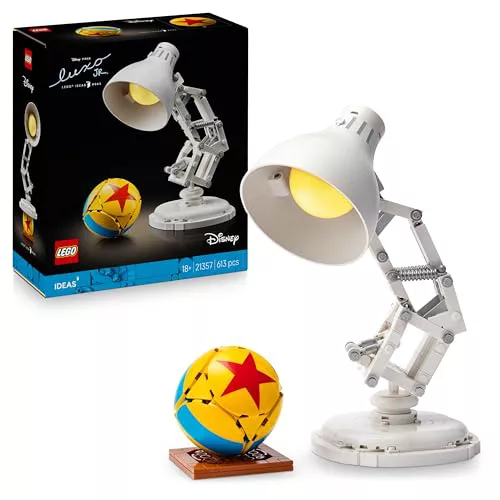 LEGO Ideas | Disney Pixar Luxo Jr. Modelo de Exposición Construible y Coleccionable para Adultos, Recuerdo Cinematográfico, Nostálgico Regalo para Hombres, Mujeres y Fans 21357