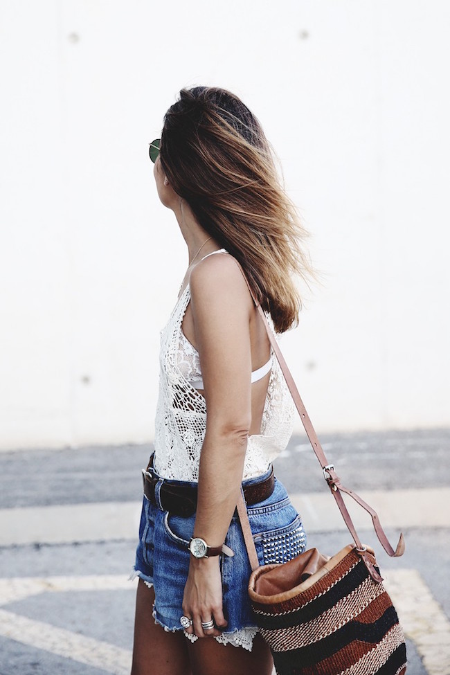 Mulafest Lace Top Levis Vintage Maje Sandals Urban Outfitters Bag Outfiit Summer 10 790x1185