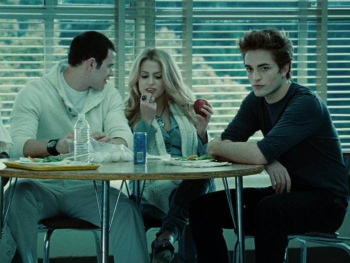Una de las escenas del instituto en 'Crepúsculo'