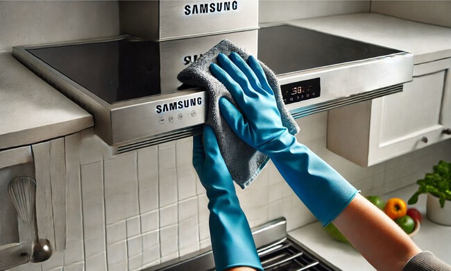 Limpiándo campana extractora Samsung