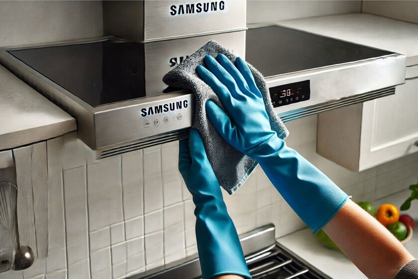 Limpiándo campana extractora Samsung