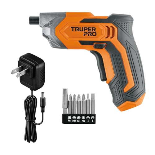 Destornillador inalámbrico Truper con set de puntas
