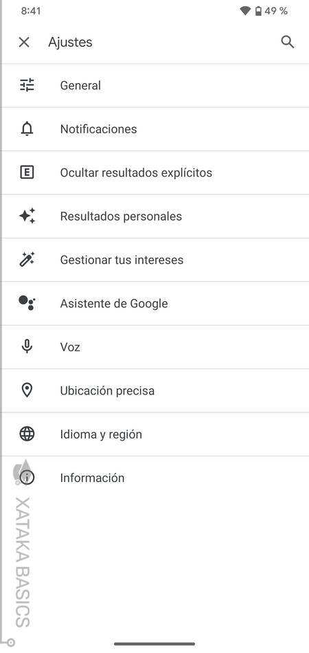 Mas Ajustes Google