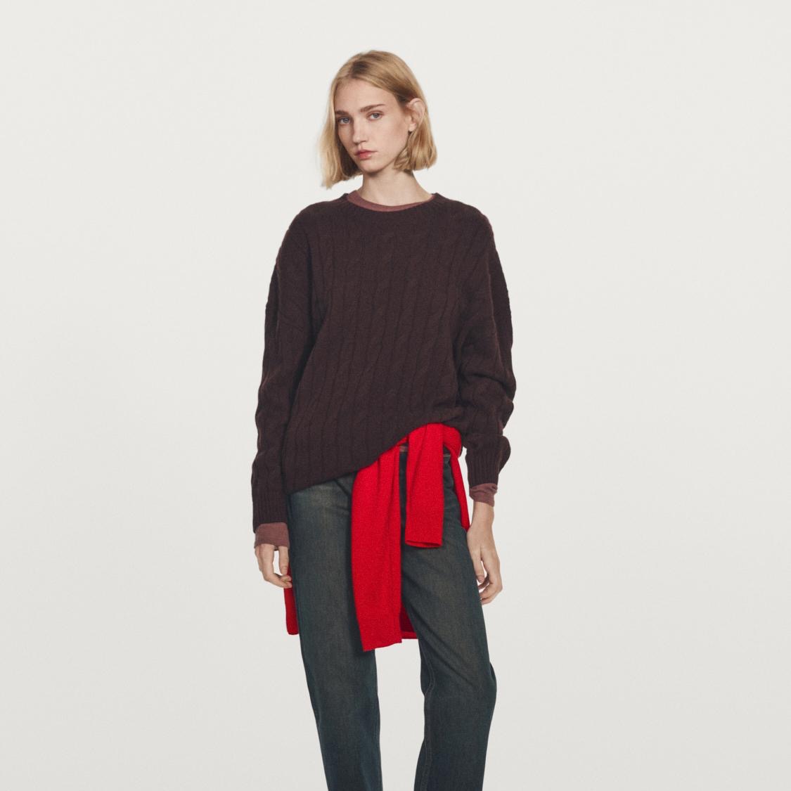 Jersey de punto trenzado 