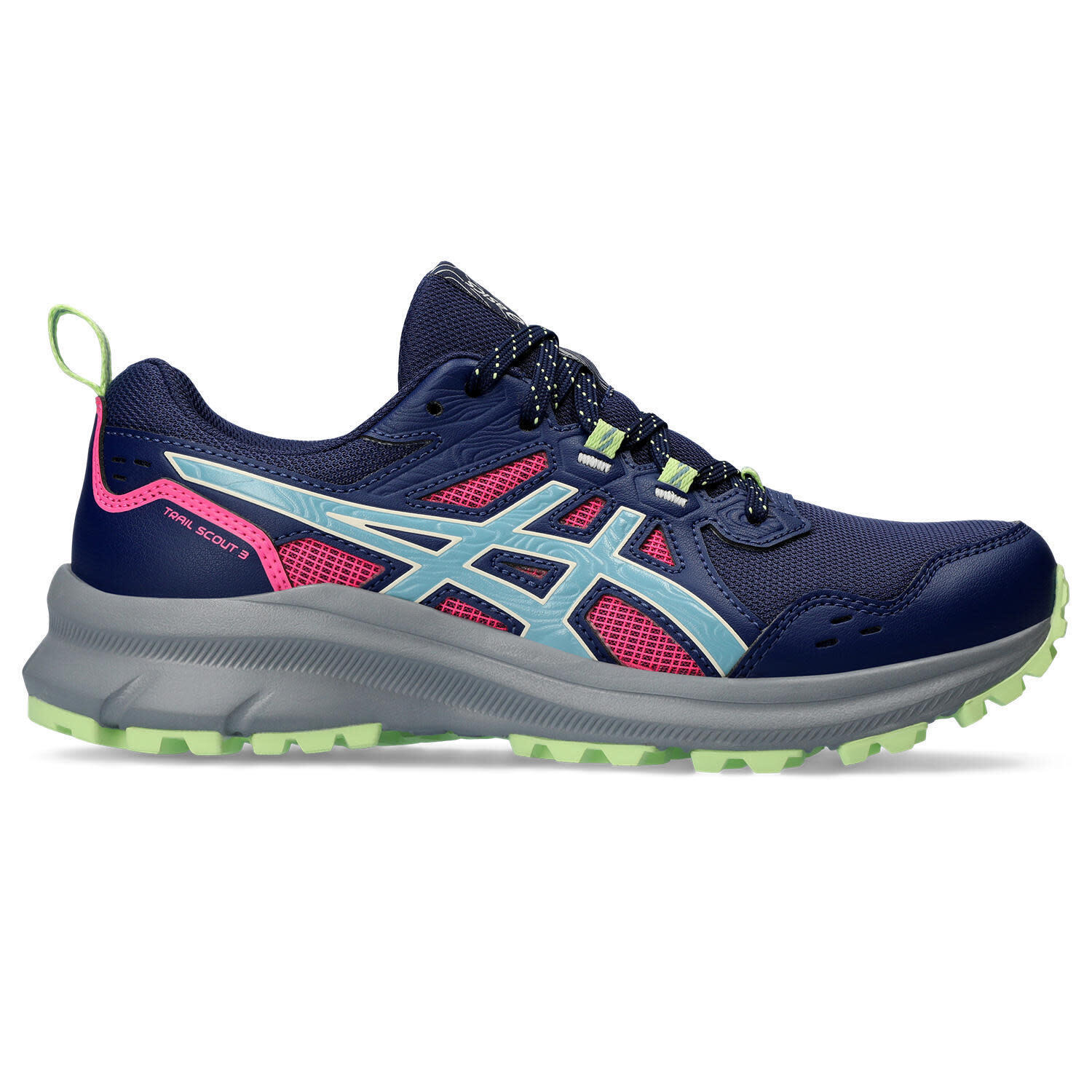Zapatillas Senderismo Mujer - ASICS Trail Scout 3 W -Deep Ocean/Gris Blue
