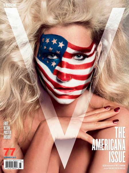 Ke$ha se pone más patriótica que nunca, por favor no cantes el himno...