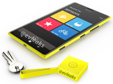 Nokia Lumia 1520 acompañado del Treasure Tag