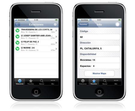 iBicing, utilizando el iPhone con el sistema de transporte en bici de Barcelona