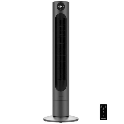 Cecotec Ventilador de Torre EnergySilence 800 Skyline Smart de 36", 60 W de potencia, Pantalla LED táctil, Mando a distancia, 3 velocidades, Temporizador 12h, Oscilación 60º