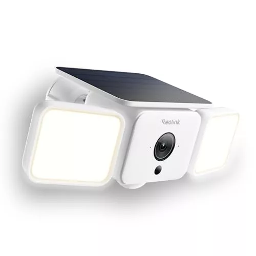 Reolink Cámara de Seguridad, inalámbrica para Exteriores con resolución 2K y ángulo de visión de 150°, Foco de hasta 1000 LM con Sirena, detección IA/PIR, visión Nocturna a Color, Wi-Fi 6 y IP66