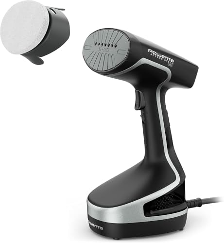 Rowenta Steam Force, Cepillo de vapor 2000 W, Vapor continuo 30 g/min, Golpe de vapor de 90 g/min, Rápido calentamiento Higieniza y desinfecta, 2 ajustes de vapor, Negro/Plata, DR8250