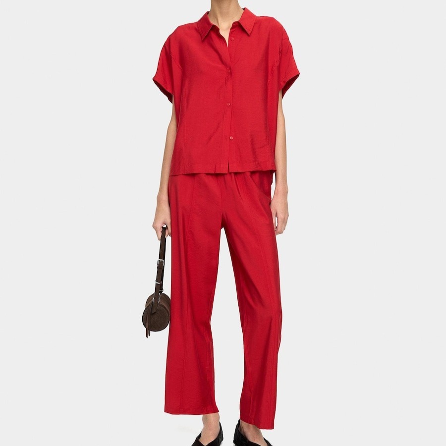 Parfois
Pantalón recto de mujer con cinturilla elástica en liso