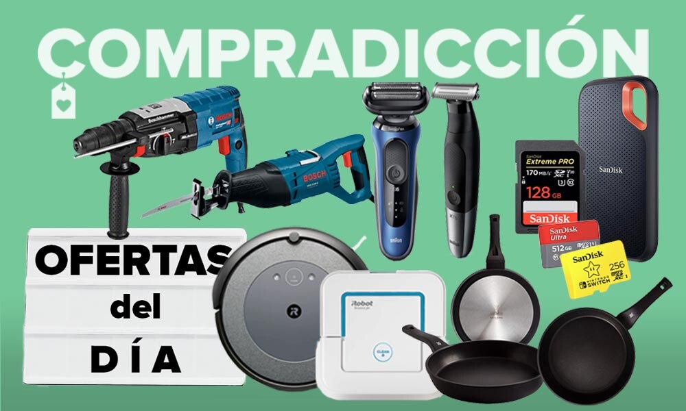 Ofertas del día y chollos en Amazon: herramientas Bosch, robots de limpieza Roomba, menaje WMF y San Ignacio o almacenamiento SanDisk a precios rebajados