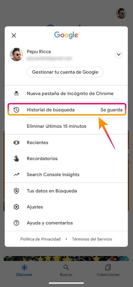 Acceder Historial Busqueda Google