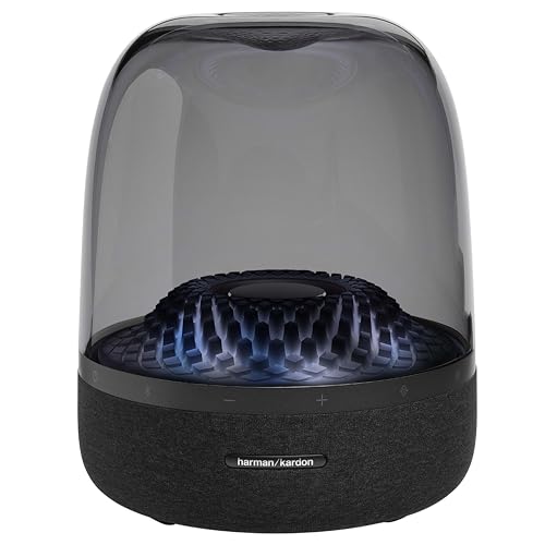 Harman Kardon Aura - Altavoz Bluetooth portátil con Sonido de 360 Grados, Color Negro