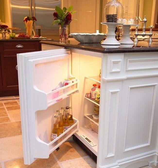 Una idea estupenda: una isla de cocina con nevera