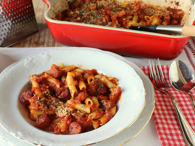 Macarrones Navarra Bolonesa