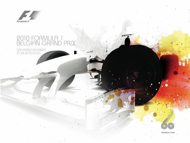 Cartel del GP de Bélgica de Fórmula 1 2010