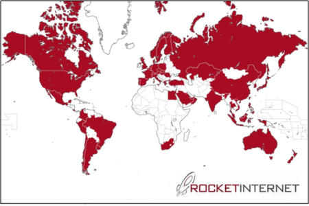 Mapa del imperio de Rocket Internet