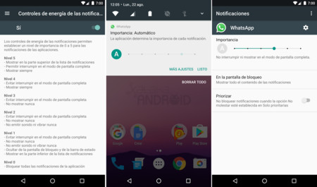 Ajustar la importancia de las notificaciones