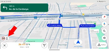 Ajustes Android Auto Velocidad