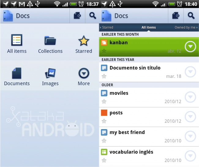 Google Docs android