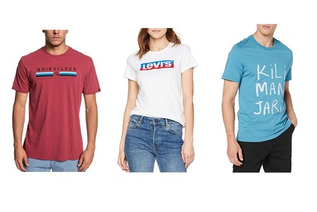 Ofertas en camisetas y polos Levi's, Jack & Jones, The North Face y Quiksilver en Amazon