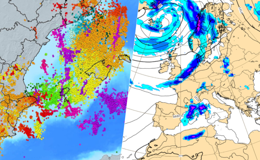 La última DANA ha dejado más de 30.000 rayos según el recuento de AEMET. Ahora se concentra en Baleares