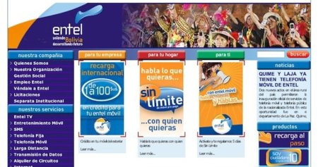 100 millones a Telecom Italia por la nacionalizada Entel, lider en Bolivia