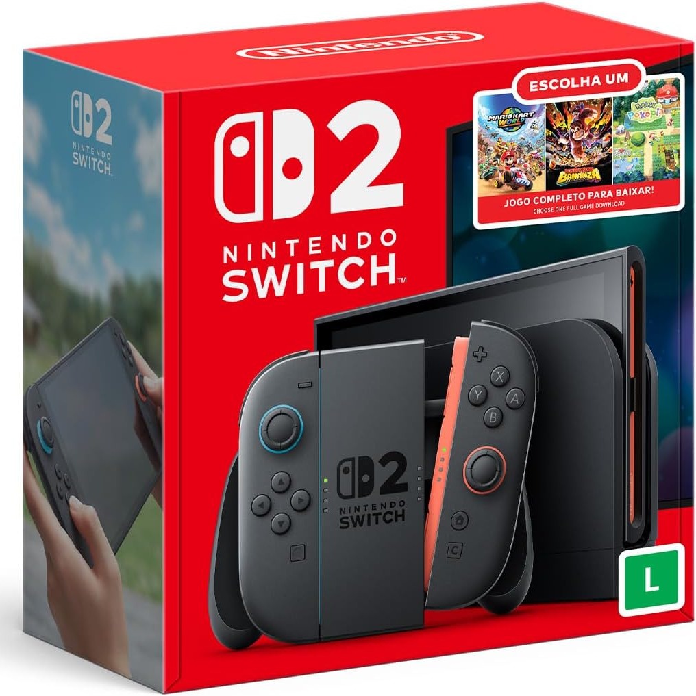 Bundle Nintendo Switch 2: Escolha Seu Jogo - Modelo Nacional de Tomada
