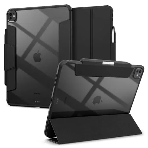 Spigen Funda Ultra Hybrid Pro Compatible con iPad Pro 13 Pulgadas M5 (2025) / M4 (2024) [Soporte para lápiz Apple] - Negro