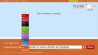 Plurk, un sistema de microblogging más gráfico