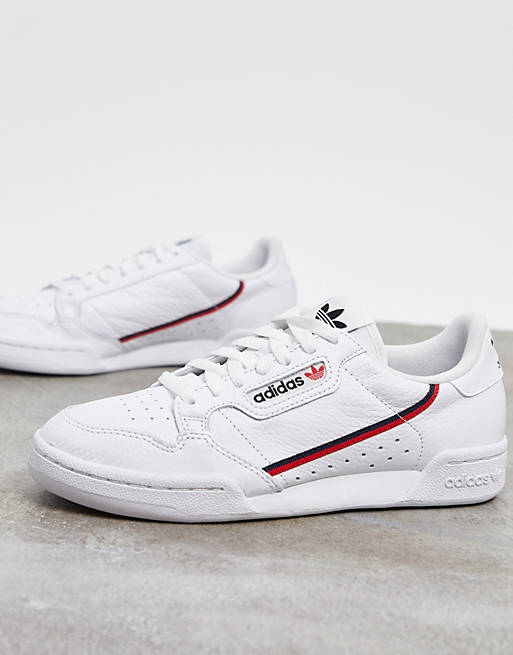 Zapatillas en blanco y rojo Continental 80 de adidas Originals