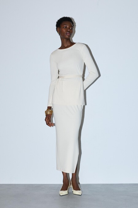 Conjunto Monocromatico Minimalista Clean Lefties Tendencia Primavera Elegante Set Dos Piezas