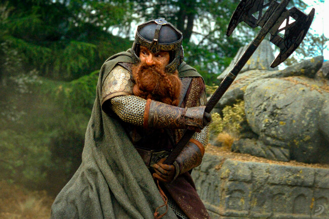 En El Señor de los Anillos, Gimli es famoso por usar un enorme hacha de doble hoja. Pues ese arma es robada