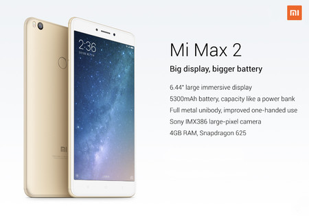 Desde España: Xiaomi Mi Max 2 de 128GB, un phablet con pantalla de 6,44'', por 239 euros y envío gratis