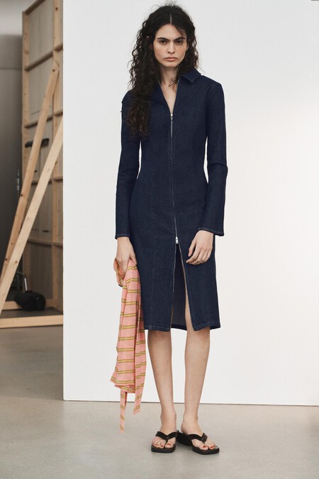 Vestidos Clean Zara Azul Marino