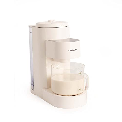 CREATE/VEGAN MILK MAKER/Máquina para hacer leche de almendras, Leche de Soja, Avena, Milkshake, 6 Programas, Temporizador, Preparar Todo Tipo de Leches Vegetales, 1,5 litros