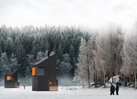 Un acogedor y minúsculo refugio de invierno