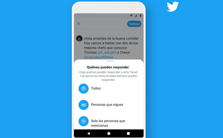 La opción de limitar quién puede responder a nuestros tuits llega por fin a todos los usuarios
