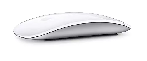 Apple Magic Mouse: 充電式、Bluetooth 接続、Mac および iPad と互換性あり。白いマルチタッチ表面