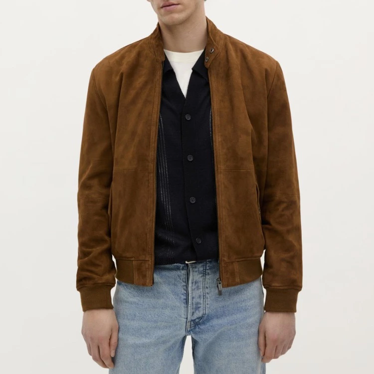 Scalpers Cazadora de hombre efecto piel con cremallera