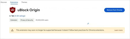Ublock Origin Chrome ウェブストア