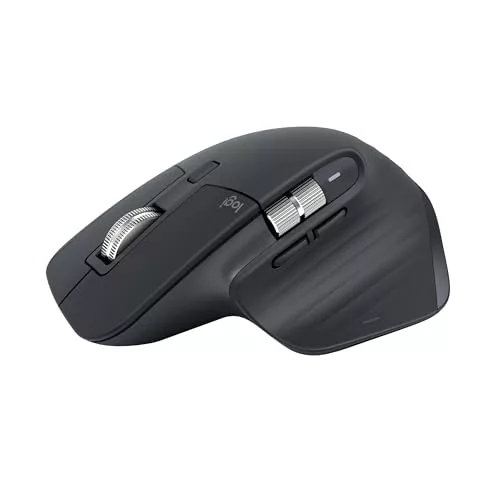 Logitech MX Master 3S - Ratón Inalámbrico Performance con Desplazamiento Rápido, Ergo, 8K DPI, Funciona sobre Cristal, Clics Silenciosos, USB-C, Bluetooth, Windows, Linux, Chrome - Grafito