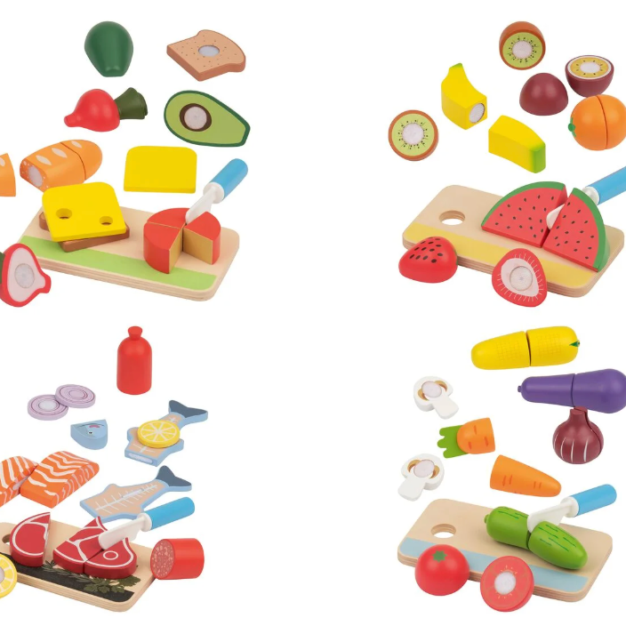 Alimentos de juguete de madera
Material: Madera, Plástico
Recomendación de edad: 2+