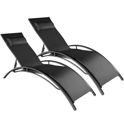 tectake® Set de 2 Tumbonas Jardín Exterior