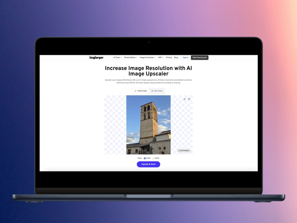Está web para escalar imágenes pequeñas con IA se ha convertido en esencial para mí: es fácil, gratis y no hay ni marcas de agua