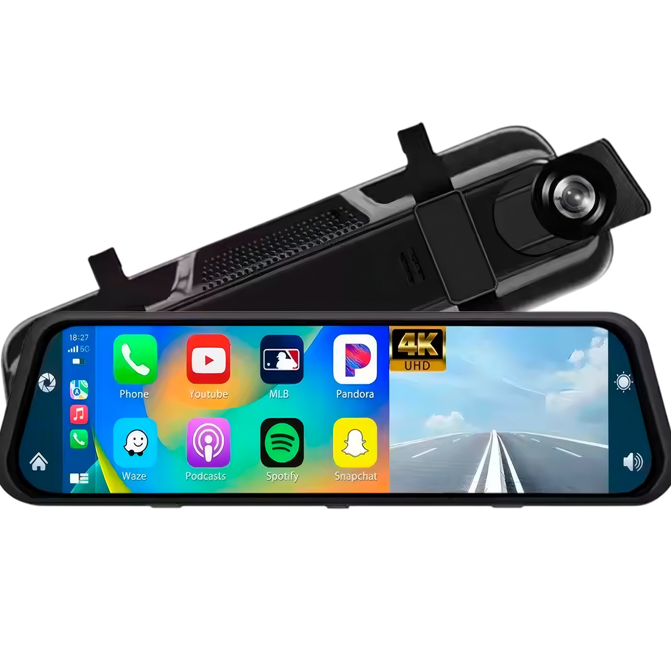Espejo retrovisor con Apple CarPlay y Android Auto