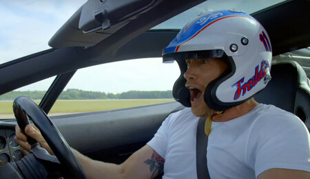 Flintoff durante un episodio de 'Top Gear'