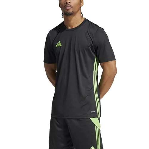 adidas Hombre Tabela 23 Jersey Shirt, Black/Semi Lucid Lime, M